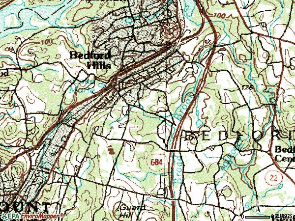 Zip code 10507 topographic map