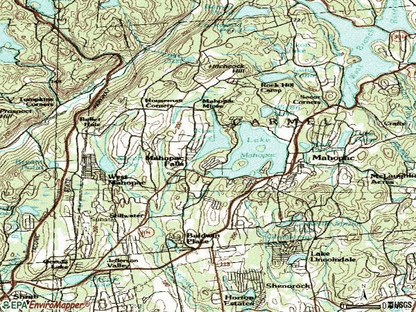 Zip code 10541 topographic map