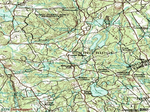 Zip code 10576 topographic map