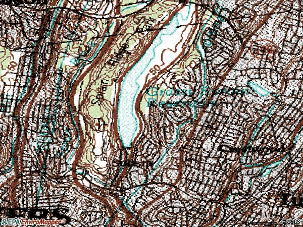 Zip code 10710 topographic map