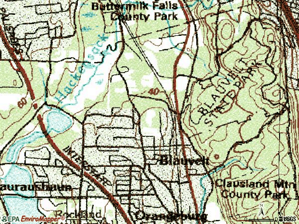 Zip code 10913 topographic map