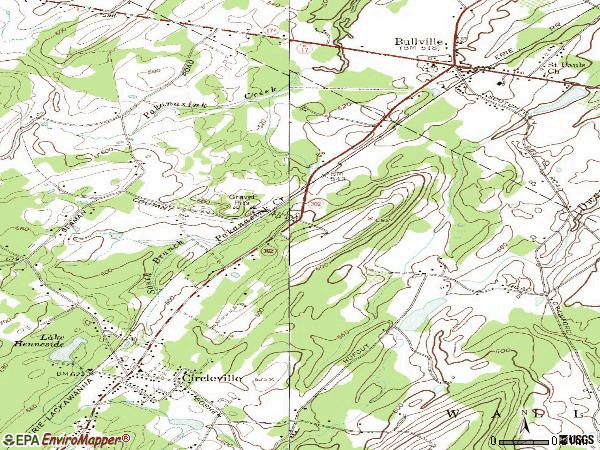 Zip code 10919 topographic map
