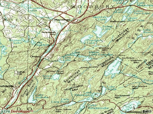 Zip code 10926 topographic map