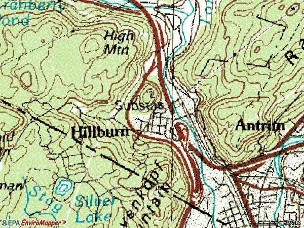 Zip code 10931 topographic map