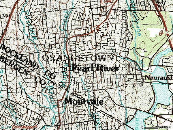 Zip code 10965 topographic map