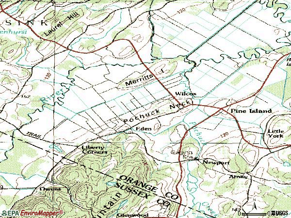 Zip code 10969 topographic map