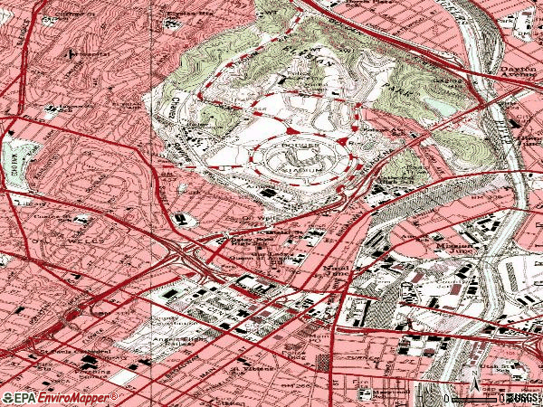 Map Of Los Angeles Zip Codes. Zip code 90012 topographic map