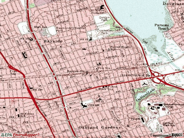 Zip code 11363 topographic map