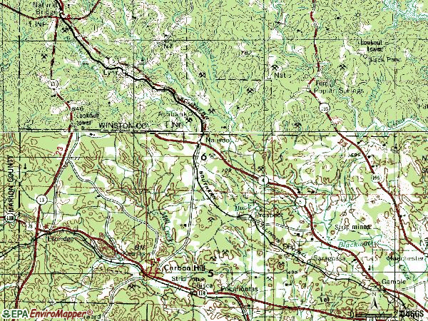 Zip code 35578 topographic map