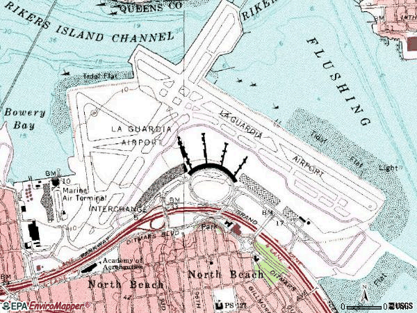 Zip code 11371 topographic map
