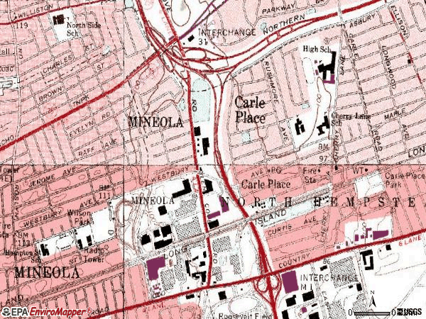 Zip code 11514 topographic map