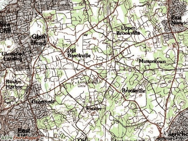 Zip code 11545 topographic map