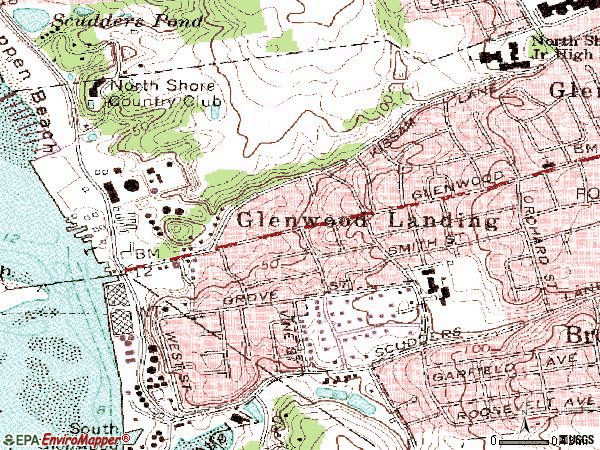 Zip code 11547 topographic map