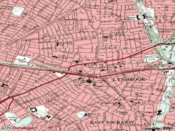 Zip code 11563 topographic map