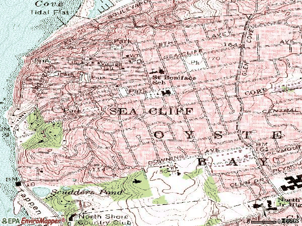 Zip code 11579 topographic map