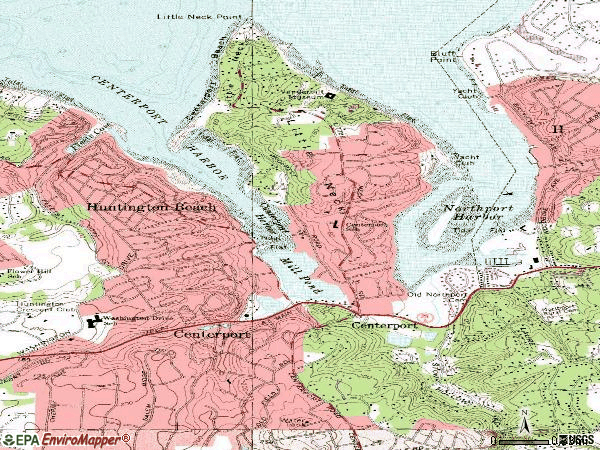 Zip code 11721 topographic map