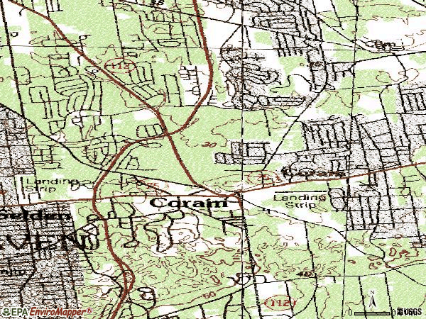 Zip code 11727 topographic map