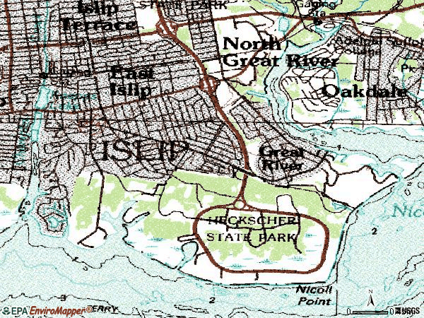 Zip code 11730 topographic map