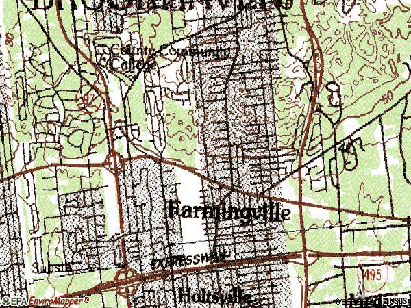 Zip code 11738 topographic map