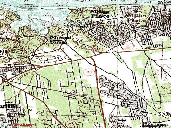Zip code 11766 topographic map