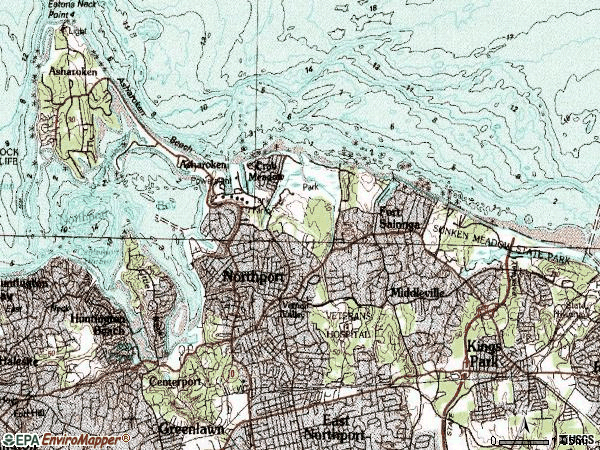 Zip code 11768 topographic map