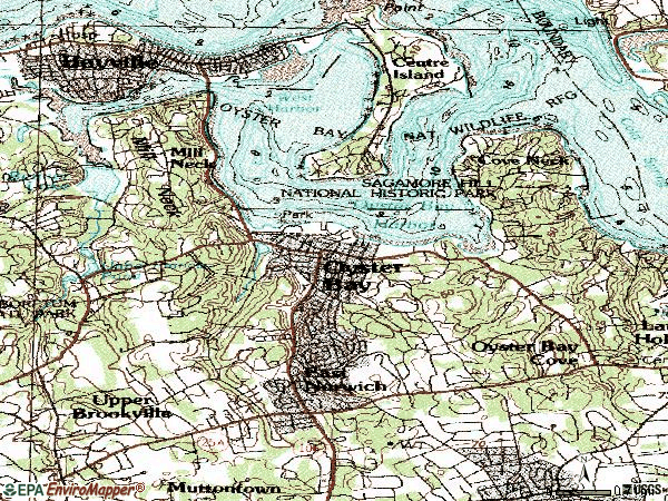 Zip code 11771 topographic map