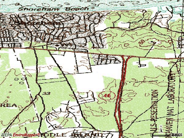 Zip code 11786 topographic map