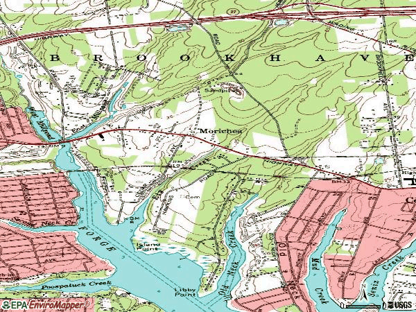 Zip code 11955 topographic map