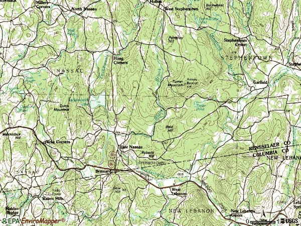 Zip code 12062 topographic map