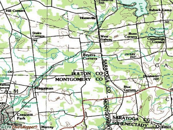 Zip code 12086 topographic map