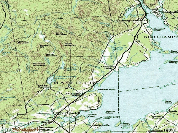 Zip code 12117 topographic map