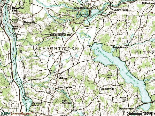 Zip code 12121 topographic map