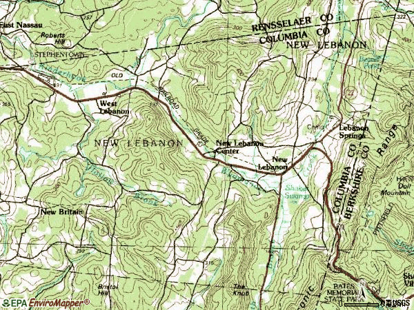 Zip code 12125 topographic map