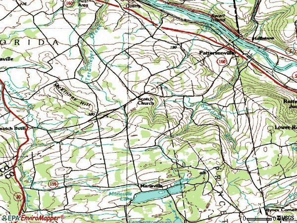 Zip code 12137 topographic map