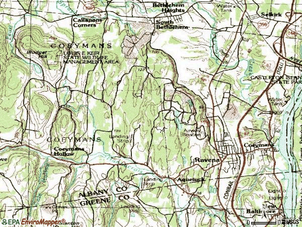 Zip code 12143 topographic map