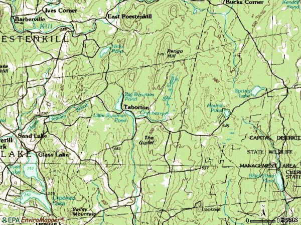 Zip code 12153 topographic map