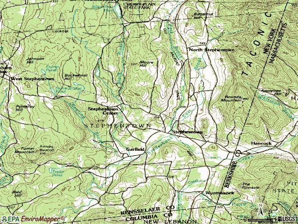 Zip code 12168 topographic map