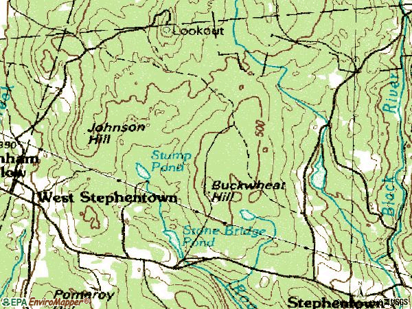 Zip code 12169 topographic map