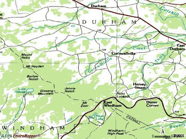 Zip code 12418 topographic map