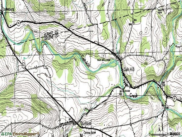 Zip code 12460 topographic map