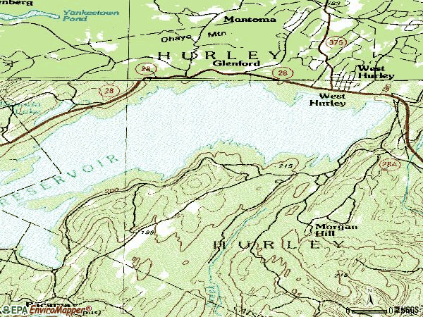 Zip code 12491 topographic map