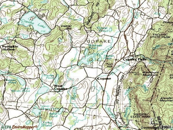 Zip code 12516 topographic map