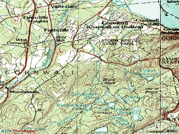 Zip code 12518 topographic map
