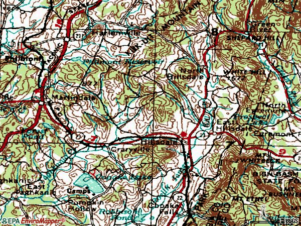 Zip code 12529 topographic map