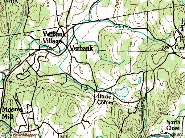 Zip code 12585 topographic map