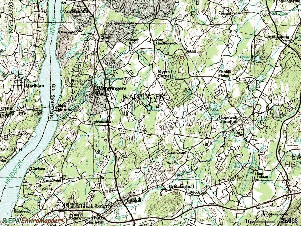 Zip code 12590 topographic map