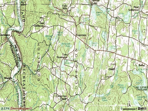Zip code 12726 topographic map