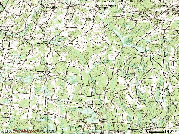 Zip code 12783 topographic map