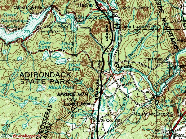 Zip code 12822 topographic map