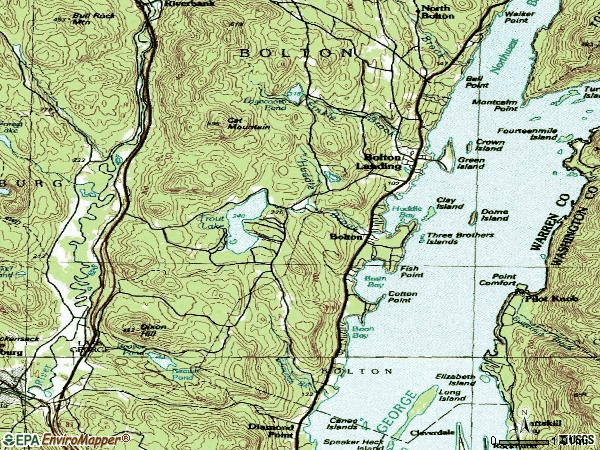 Zip code 12824 topographic map